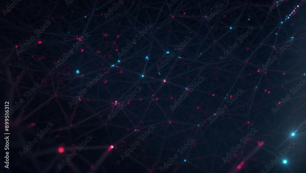 Poster abstract neural network: a mesmerizing abstract background featuring a network of glowing lines and 