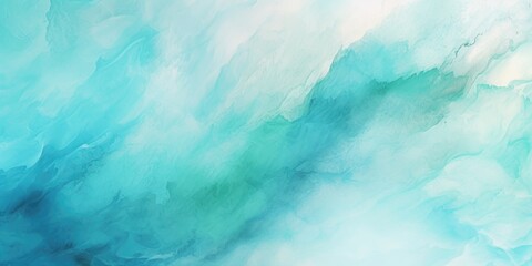 Fototapeta premium A blue and green watercolor painting with a wavy line
