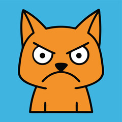 Angry Cat Cartoon vector illustration

