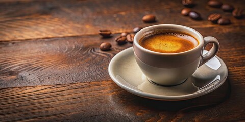Rich and velvety texture of a freshly brewed espresso, coffee, drink, beverage, close-up, foam, crema, dark, aromatic, barista