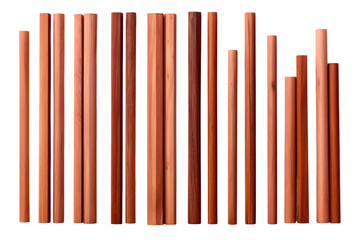 Obraz premium Burning cedar wood isolated on white background.