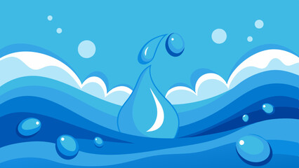 Water background vector arts illustration