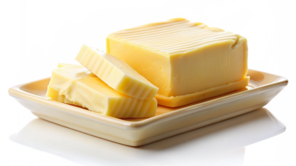 Healthy cooking element Butter on white or transparent background