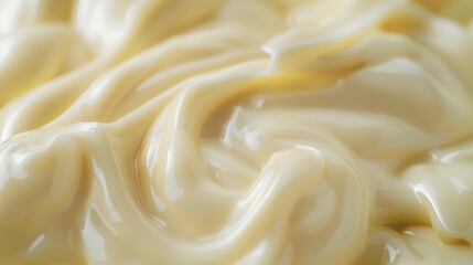 Creamy mayonnaise swirls creating a delectable texture, ideal for culinary projects