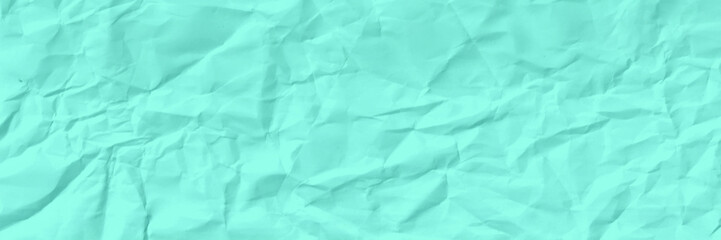 Obraz premium Vector realistic crumpled paper texture background. Cyan color paper, wrinkled, abstract background.