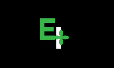 EI Leaf Logo Initial Green Nature