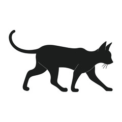 A Halloween cat silhouette vector