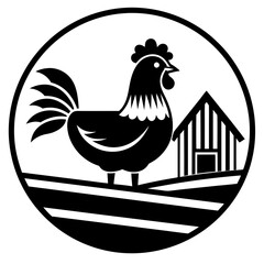 Fototapeta premium hen and chicken Vector