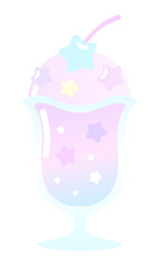 お星様のグラデーションソーダフロート♪PNG