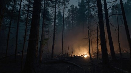 fire in the forest