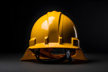 photo of a yellow construction workers hat, construction workers hat