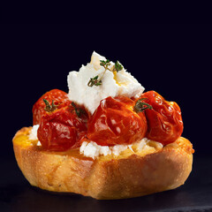 Confit Tomato whipped Goat's Cheese Brioche veg canape healthy snack