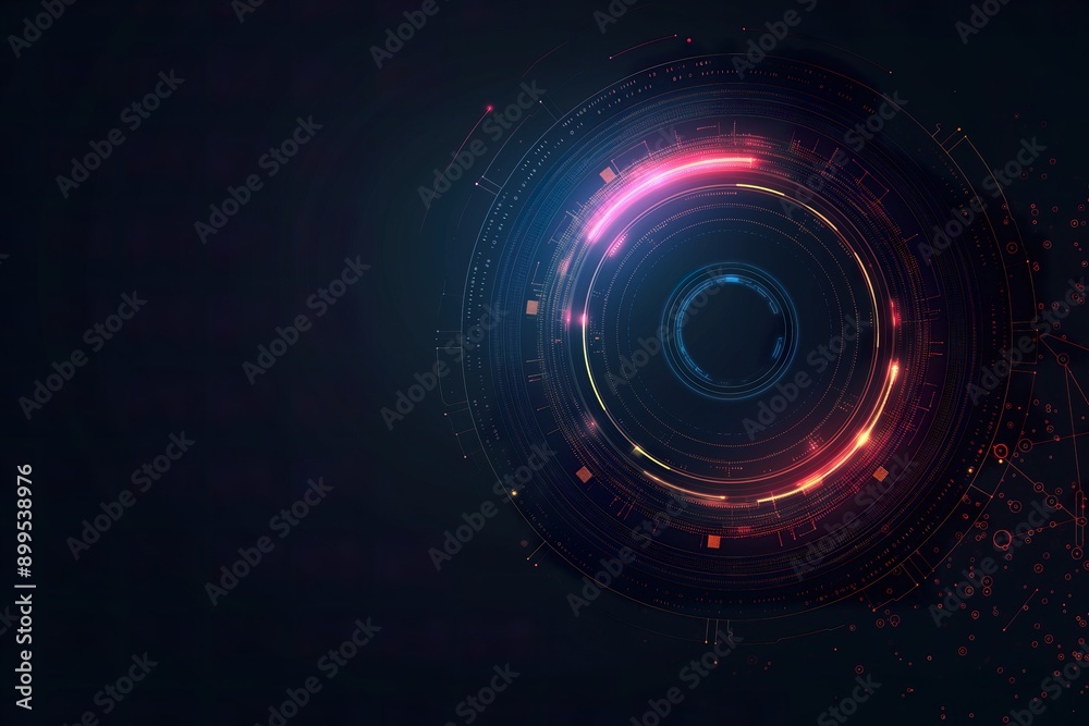 Wall mural abstract technology background. futuristic user interface. graphic concept for your design.