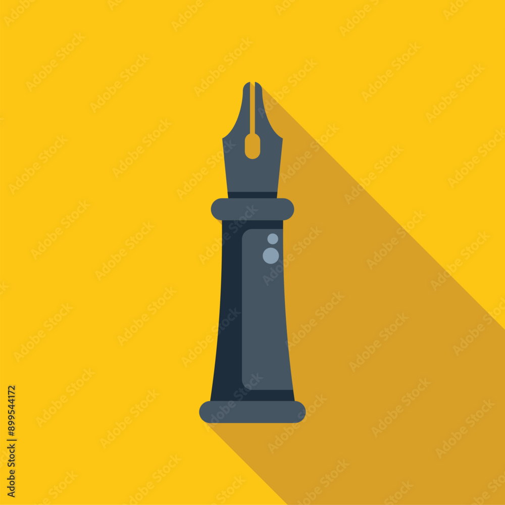 Poster Fountain pen nib forming the shape of a chess rook piece, representing the power of writing and strategy