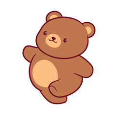 Adorable cute Bear Cartoon celebrating perfect for mercendhise printing purposes