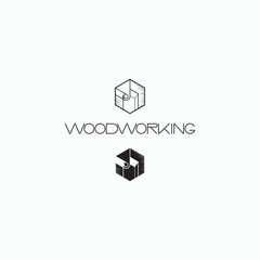 

an illustration consisting of an image of a chisel plowing a tree and the inscription "woodworking"