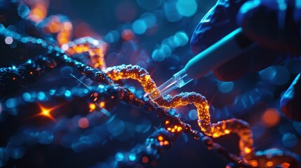 A geneticist editing genes using CRISPR technology, cutting-edge science