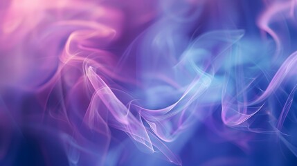 Fototapeta premium Colorful, swirling smoke with a smooth gradient creates a dramatic and abstract atmosphere. The luminous, delicate hues form an elegant and artistic background.