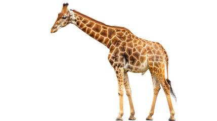 Fototapeta premium Giraffe transparent background