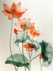 Zen and chinese style lotus art