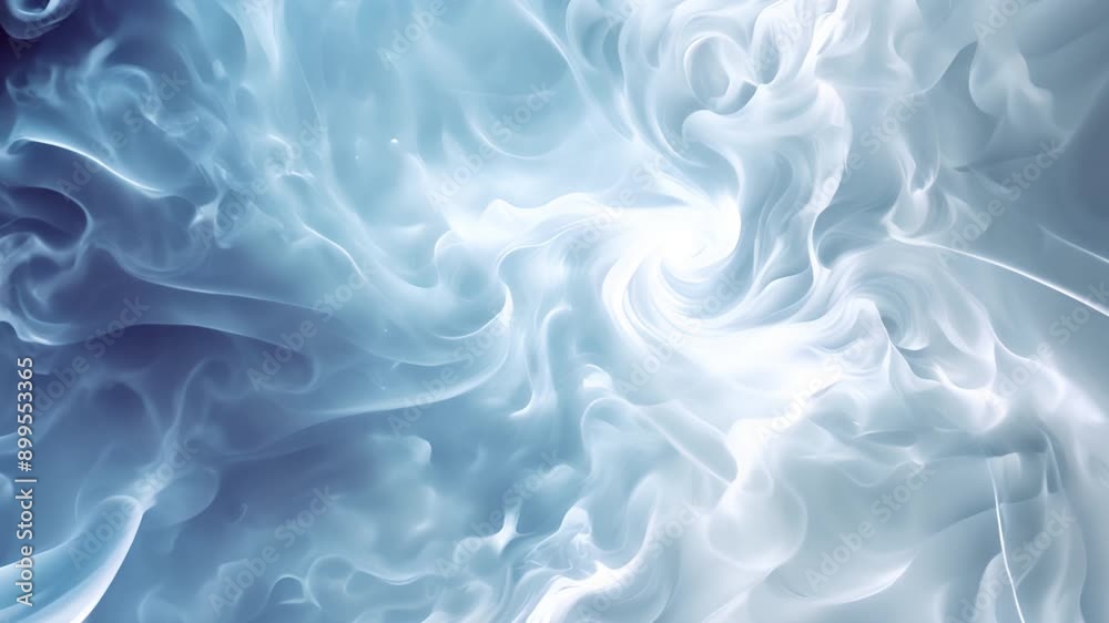 Poster a mesmerizing vortex of ethereal smoke swirling upwards, illuminated by a soft, celestial glow.