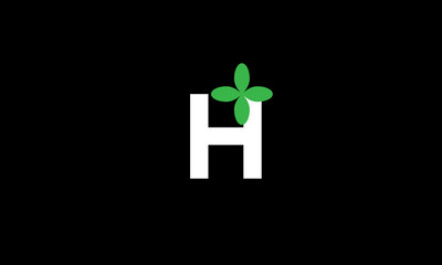 H Leaf Logo Initial Green Nature