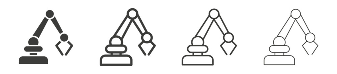 Industrial robot vector icon