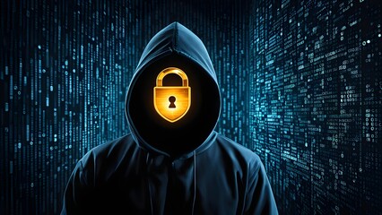 Good protection from hacker attack, cybersecurity concept, data protection or firewall, Hack.