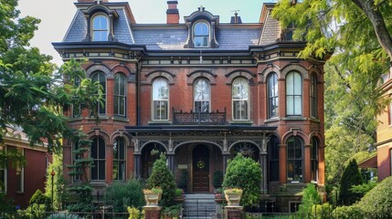 Fototapeta premium Real estate investment in historic properties can offer unique opportunities. Restoring and preserving historic buildings can attract niche tenants and buyers.