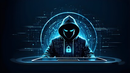 Good protection from hacker attack, cybersecurity concept, data protection or firewall, Hack.