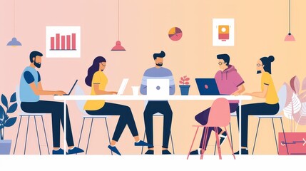 Show a marketing team developing a customer loyalty program, brainstorming rewards and engagement strategies to build long-term relationships with their audience.