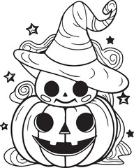 Obraz premium Flowers Coloring illustration Silhouettes