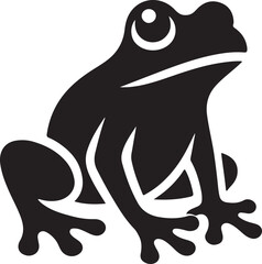 Frog silhouette vector. Frog logo vector design template, Silhouette Frog logo animal, Illustration. Frog silhouette. 