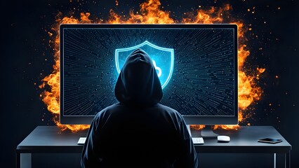 Good protection from hacker attack, cybersecurity concept, data protection or firewall, Hack.