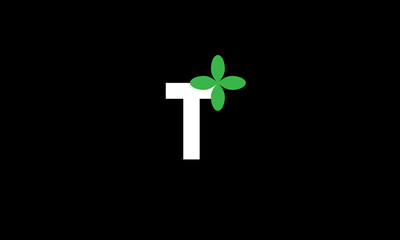 T Leaf Logo Initial Green Nature