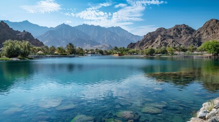 Explore the rugged Hajar Mountains, visit the Hatta Heritage Village, and enjoy outdoor activities like kayaking, hiking, and mountain biking. Hatta offers a refreshing escape from the city