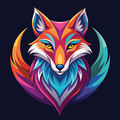 Obraz premium Furious fox sport club vector logo concept isolated on white background. Modern professional team badge mascot design. Ai generate 