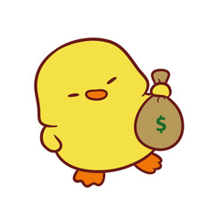 Adorable cute chick cartoon celebrating perfect for t-shirt printing, stickers, screen printing, totebags