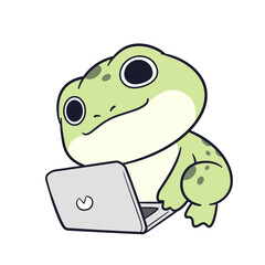 Adorable cute frog cartoon celebrating perfect for t-shirt printing, stickers, screen printing, totebags