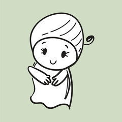 Obraz premium Doodle Art of Baby Vector Illustration 