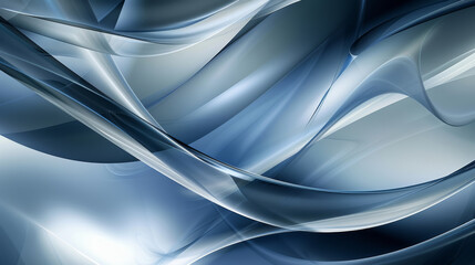 Fototapeta premium Sleek, icy blue waves intertwine in a seamless dance, creating a smooth, fluid motion reminiscent of futuristic design.