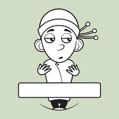 Doodle Art of Chef Vector Illustration
