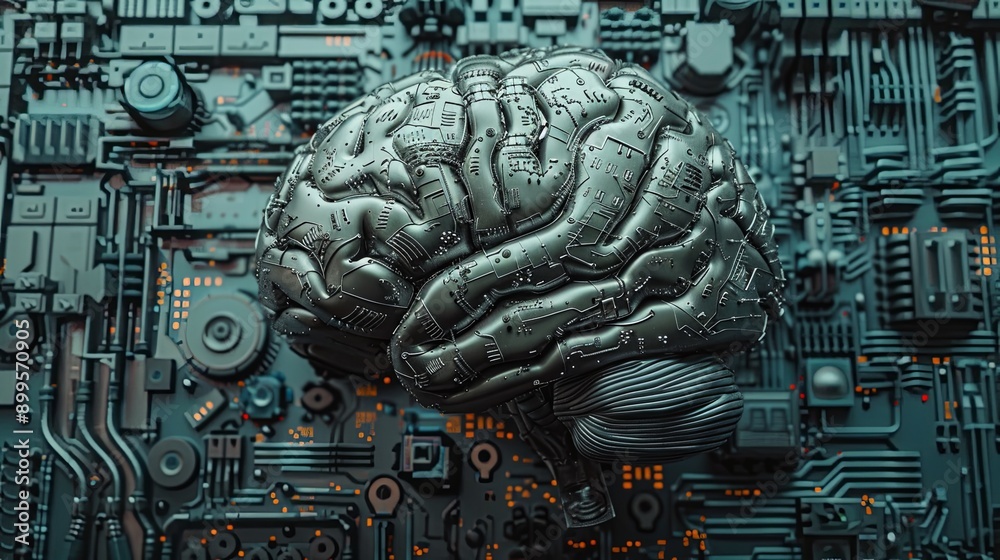 Poster Fusion of Mechanical Cogs and Electronic Circuits Represents Human Intelligence and Machine Learning Integration