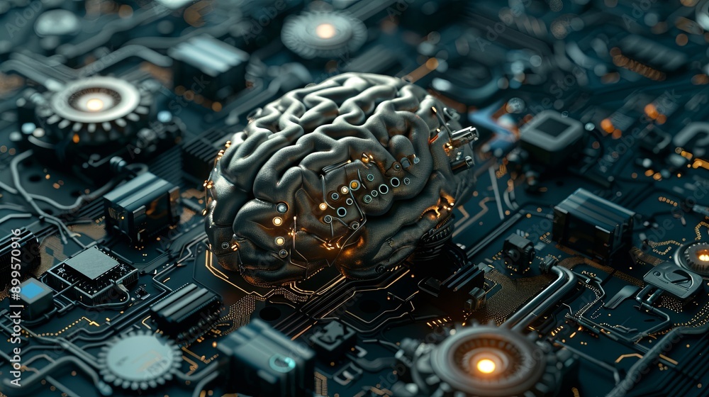 Poster Fusion of Mechanical Cogs and Electronic Circuits Forming Human Brain Representation at Technological Workshop