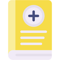 Obraz premium Vector Icon Medical Book, Manual Book, Healthcare and Medical, Educational Book, Instruction, Education