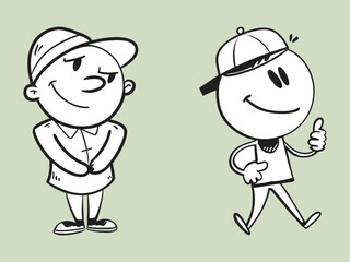 Doodle art vector illustration of man, perfect for digital projects and designs.