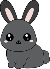 Rabbit cartoon logo