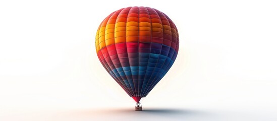 Colorful Hot Air Balloon Isolated on White Background