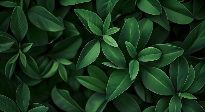 A close up of green leaves with a lush green background