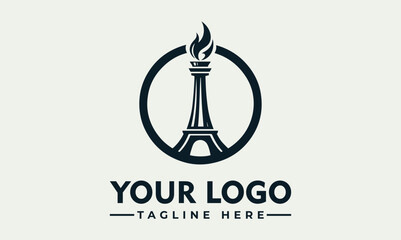 torches with flames vector logo ideal for event posters, themed designs, or illustrating concepts like passion, brightness, and energy